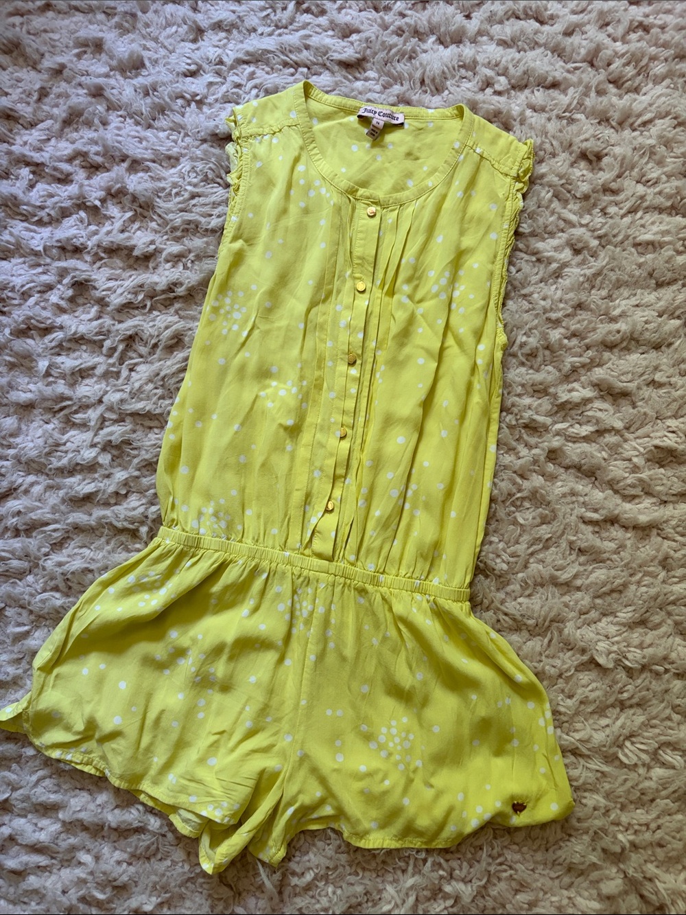 Juicy Couture Yellow Polka Dot romper